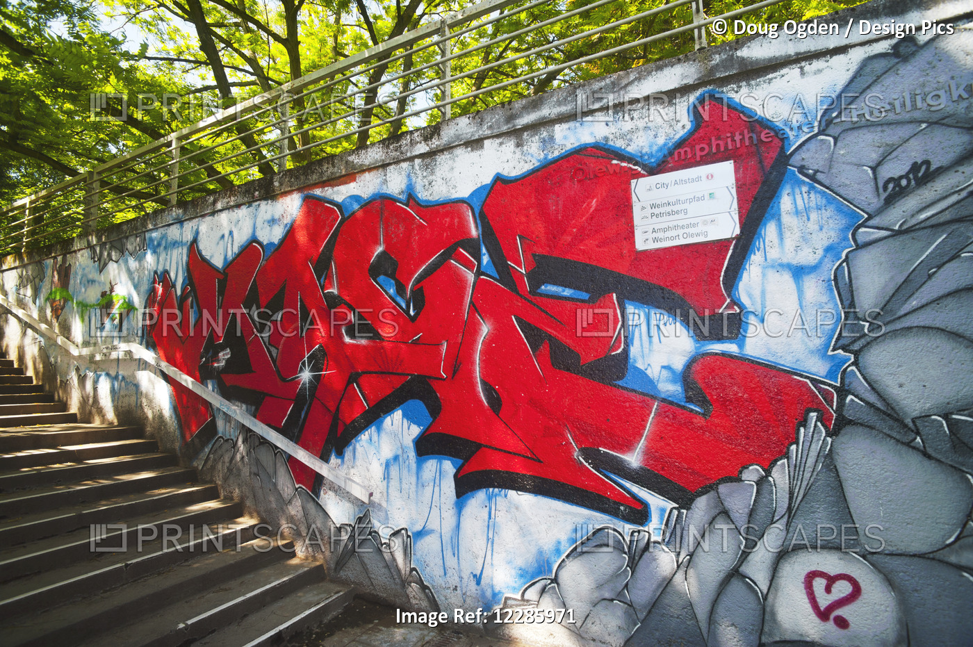 Graffiti In A Pedestrian Tunnel; Trier, Germany
