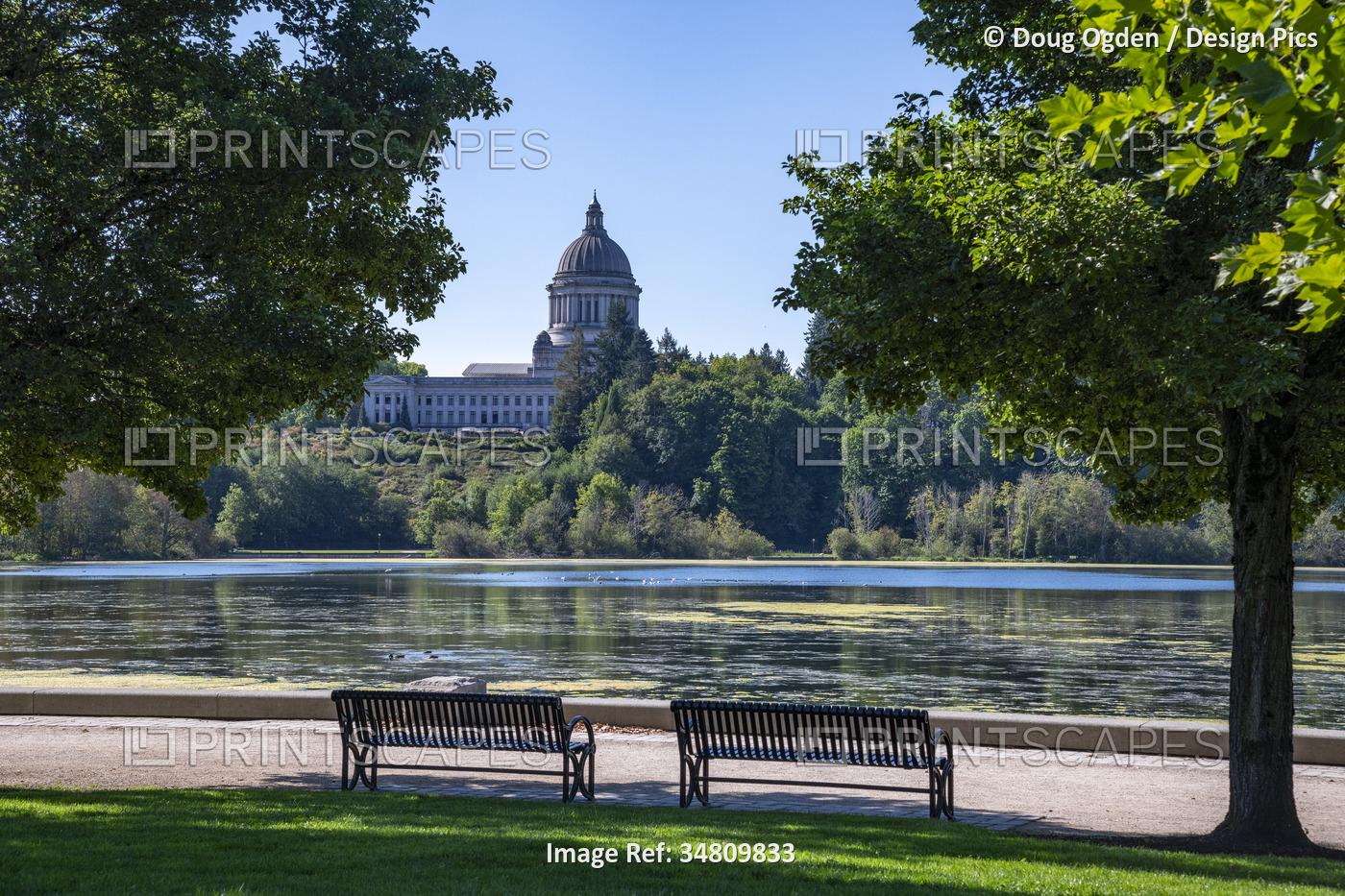 View of the Washington State Capitol Building and Offices overlooking Capitol ...